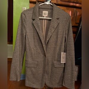 Autres Filles Size XS Houndstooth Blazer - Black/Brown - NWT